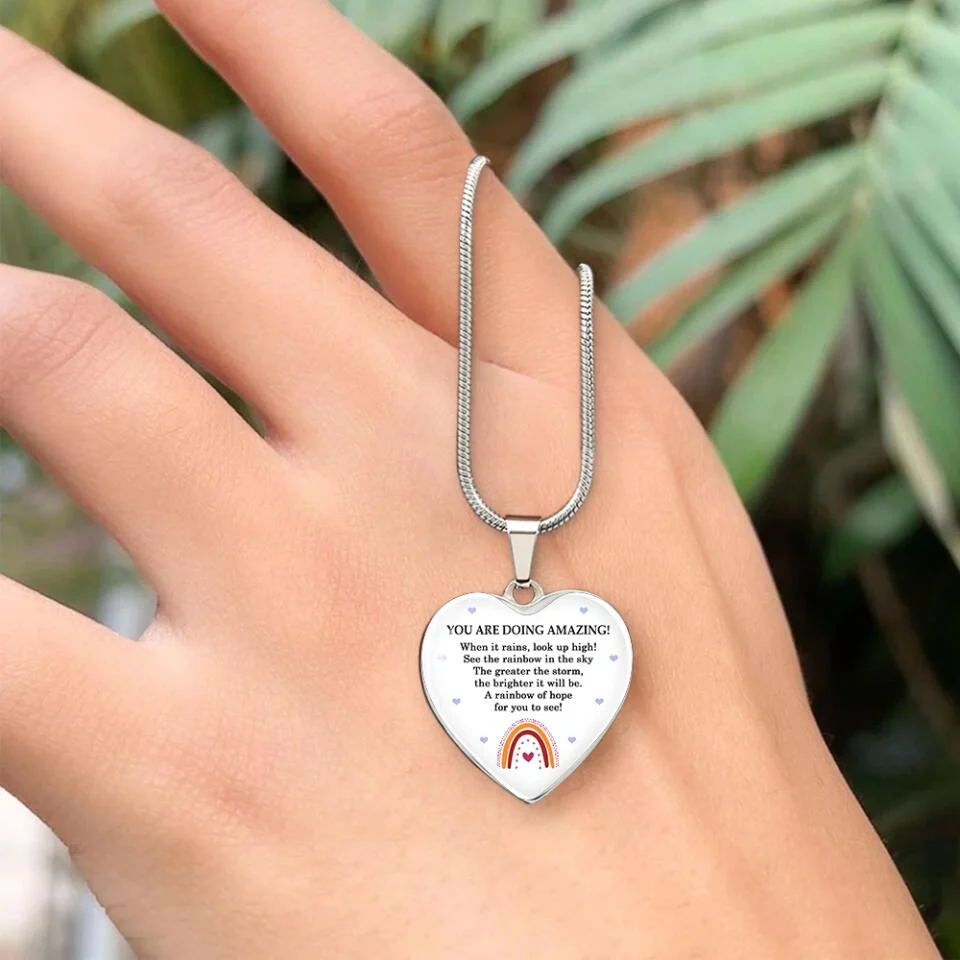 You Are Doing Amazing Heart Pendant - Image 9