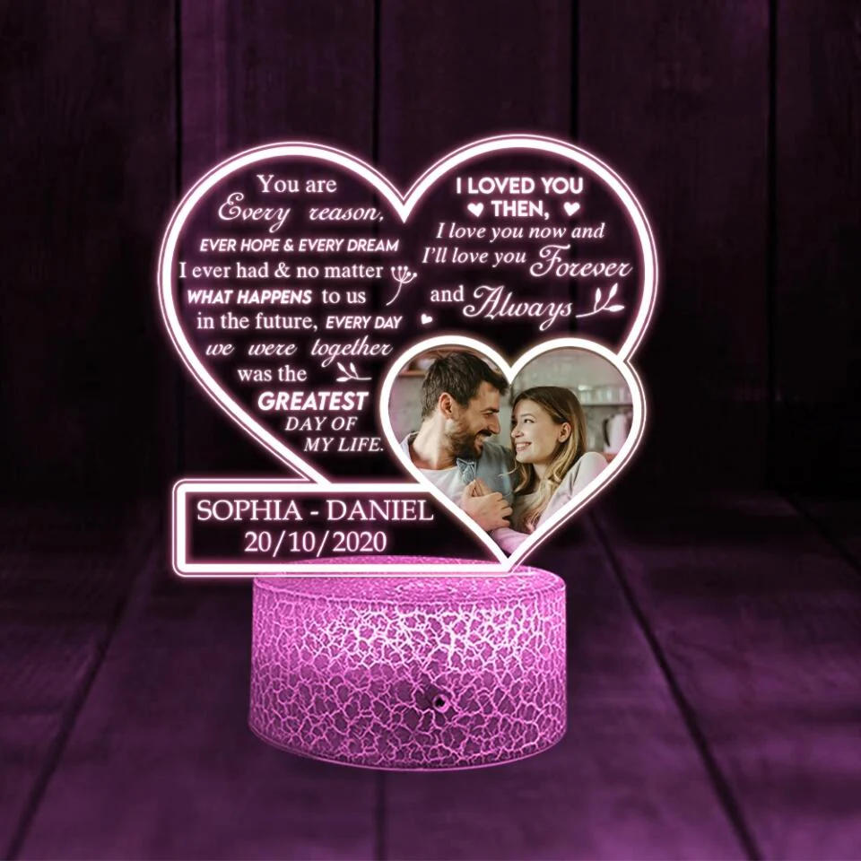 You Are Every Reason Every Hope Every Dream - Personalized 3D LED Light With Remote Color Control - Best Gift For Him Her Couple - 301IHPNPLL173 - Image 3