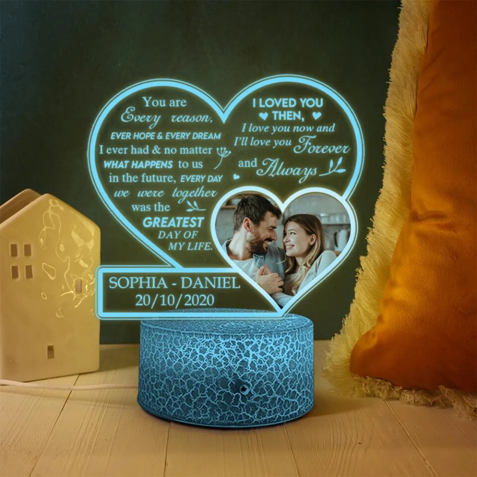 You Are Every Reason Every Hope Every Dream - Personalized 3D LED Light With Remote Color Control - Best Gift For Him Her Couple - 301IHPNPLL173 - Image 4