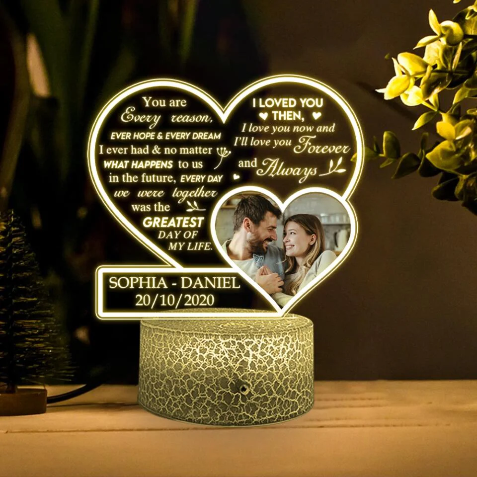 You Are Every Reason Every Hope Every Dream - Personalized 3D LED Light With Remote Color Control - Best Gift For Him Her Couple - 301IHPNPLL173 - Image 5