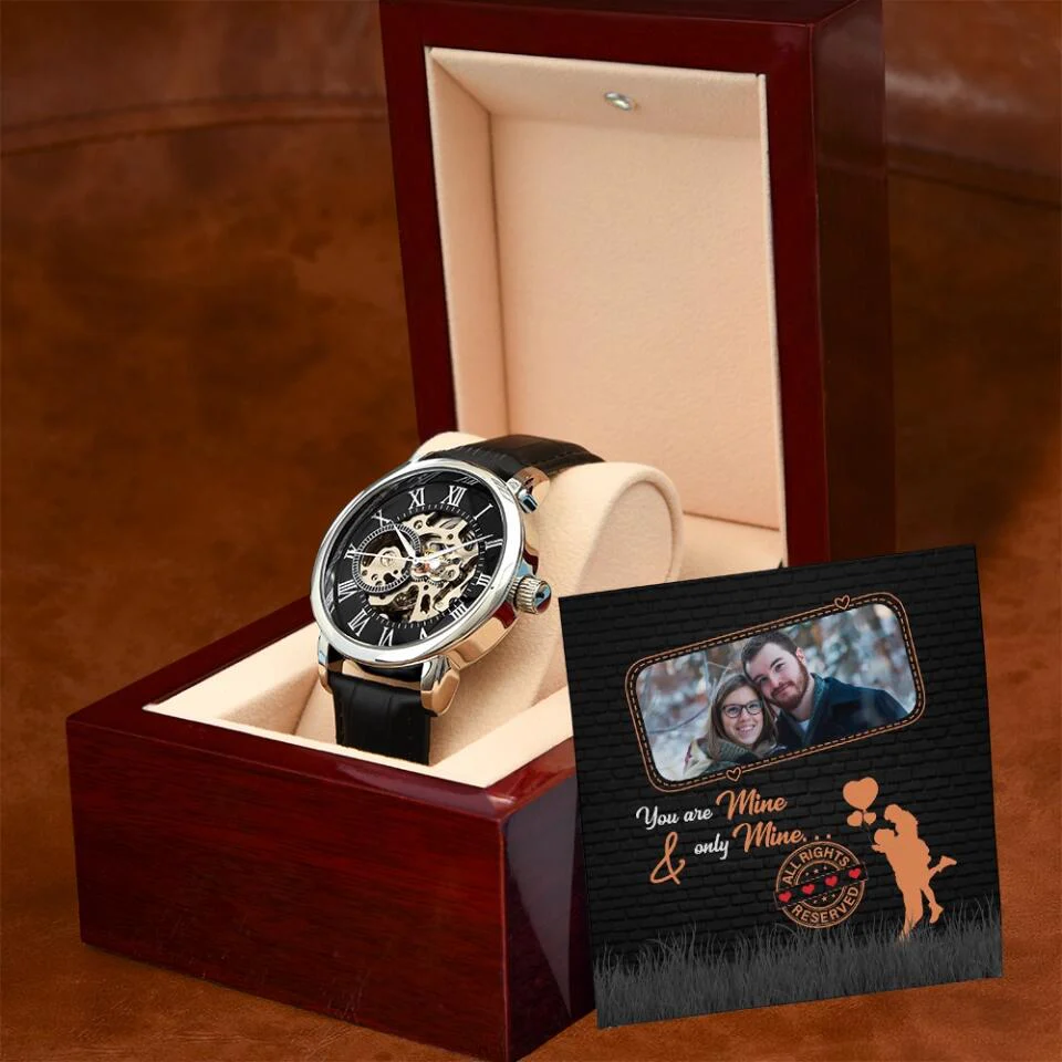 Personalized Valentine Gifts - You are Mine Envelope Style - Personalized Watch - Valentine Anniversary Gift for Him - Image 10