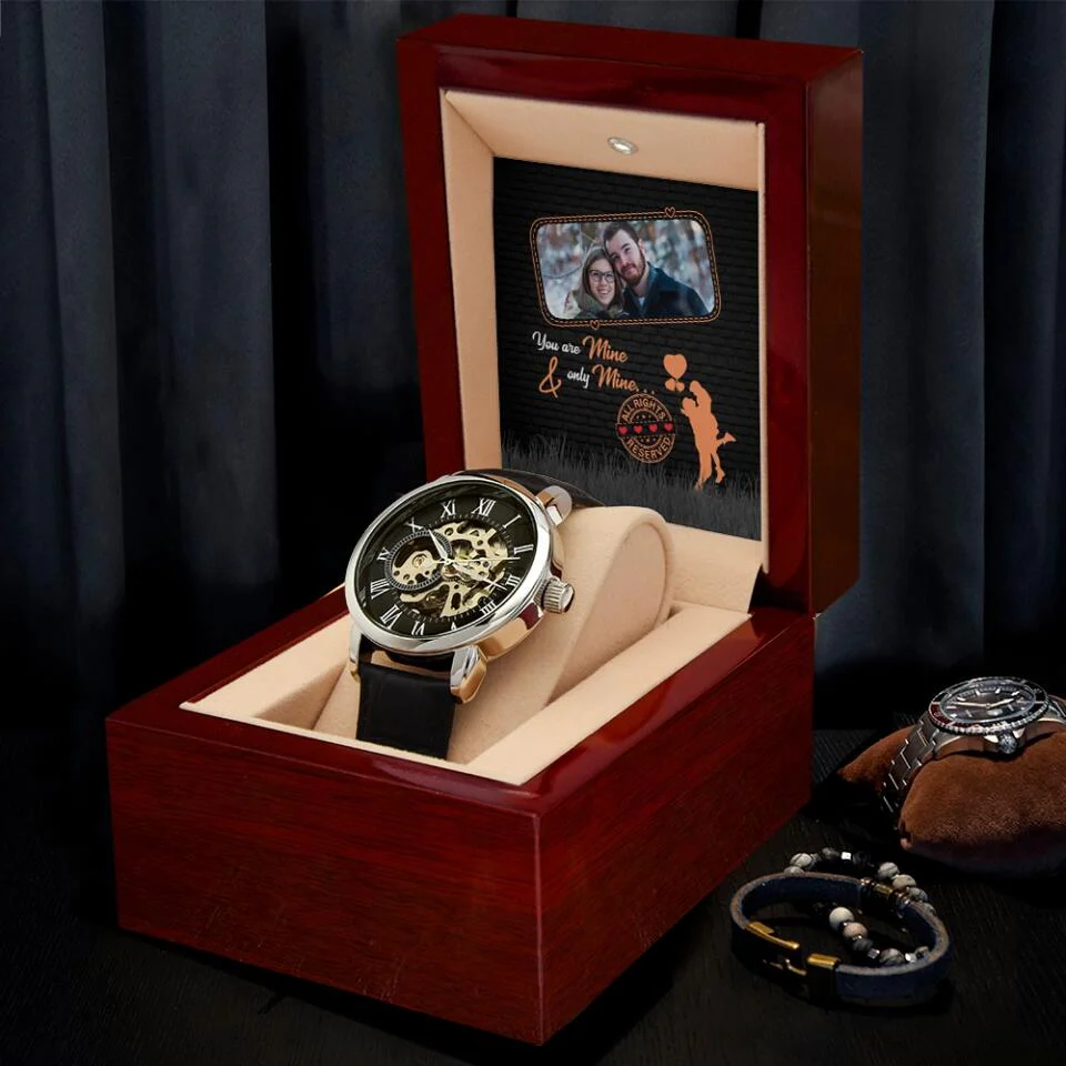 Personalized Valentine Gifts - You are Mine Envelope Style - Personalized Watch - Valentine Anniversary Gift for Him - Image 11