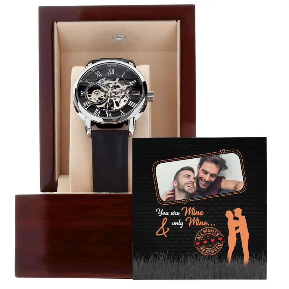 Personalized Valentine Gifts - You are Mine Envelope Style - Personalized Watch - Valentine Anniversary Gift for Him - Image 3