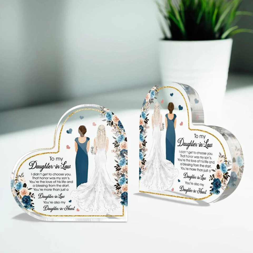 You Are More Than A Daughter-in-law - Personalized Heart Acrylic Plaque - Best Gift For Daughter in law - 301IHPNPAP112 - Image 4