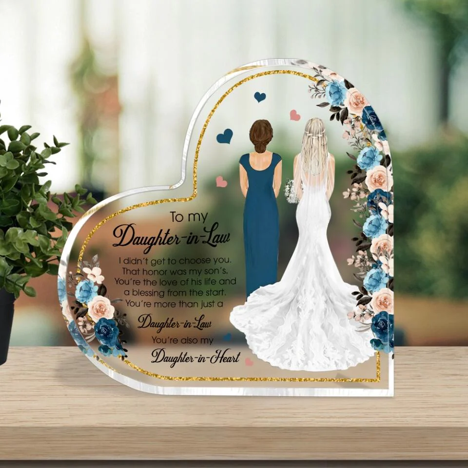 You Are More Than A Daughter-in-law - Personalized Heart Acrylic Plaque - Best Gift For Daughter in law - 301IHPNPAP112 - Image 5