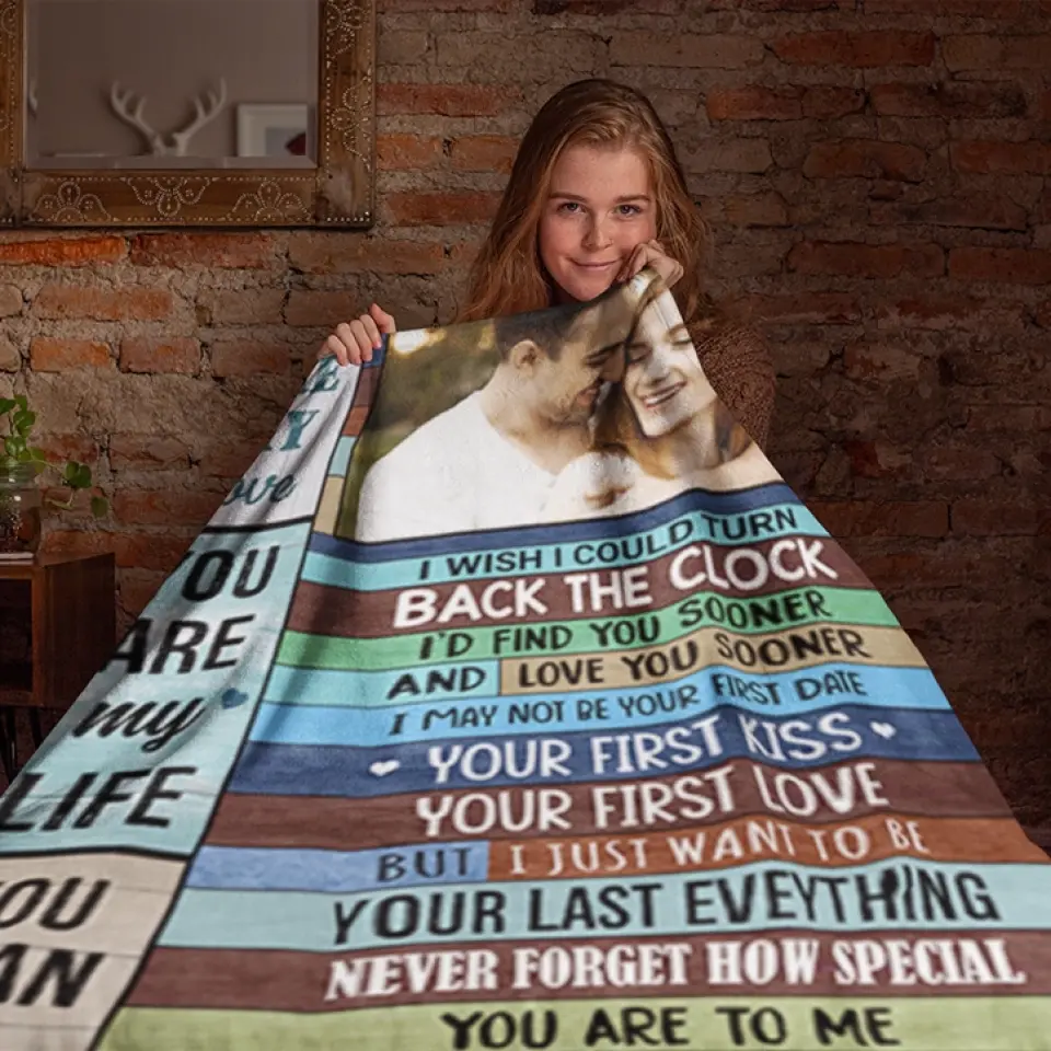 You Are My Love You Are My Life You Mean The World To Me - Upload Photo Blanket - Best Gift For Husband From Wife Gift For Him - Meaningful Valentine's Gift Anniversary - 301IHPNPBL086 - Image 5