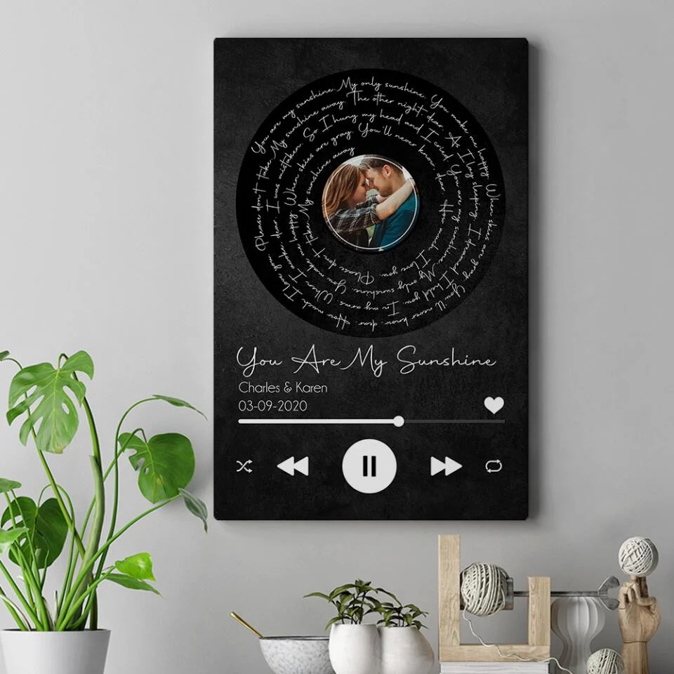 You Are My Sunshine Custom Canvas Poster Anniversary Gift For Couples - Image 7