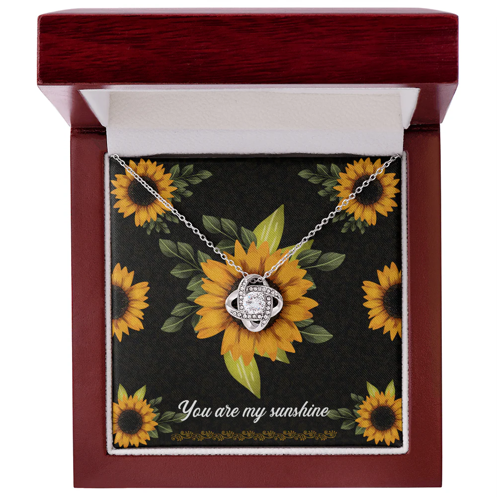 You Are My Sunshine White Gold Necklace - Image 4