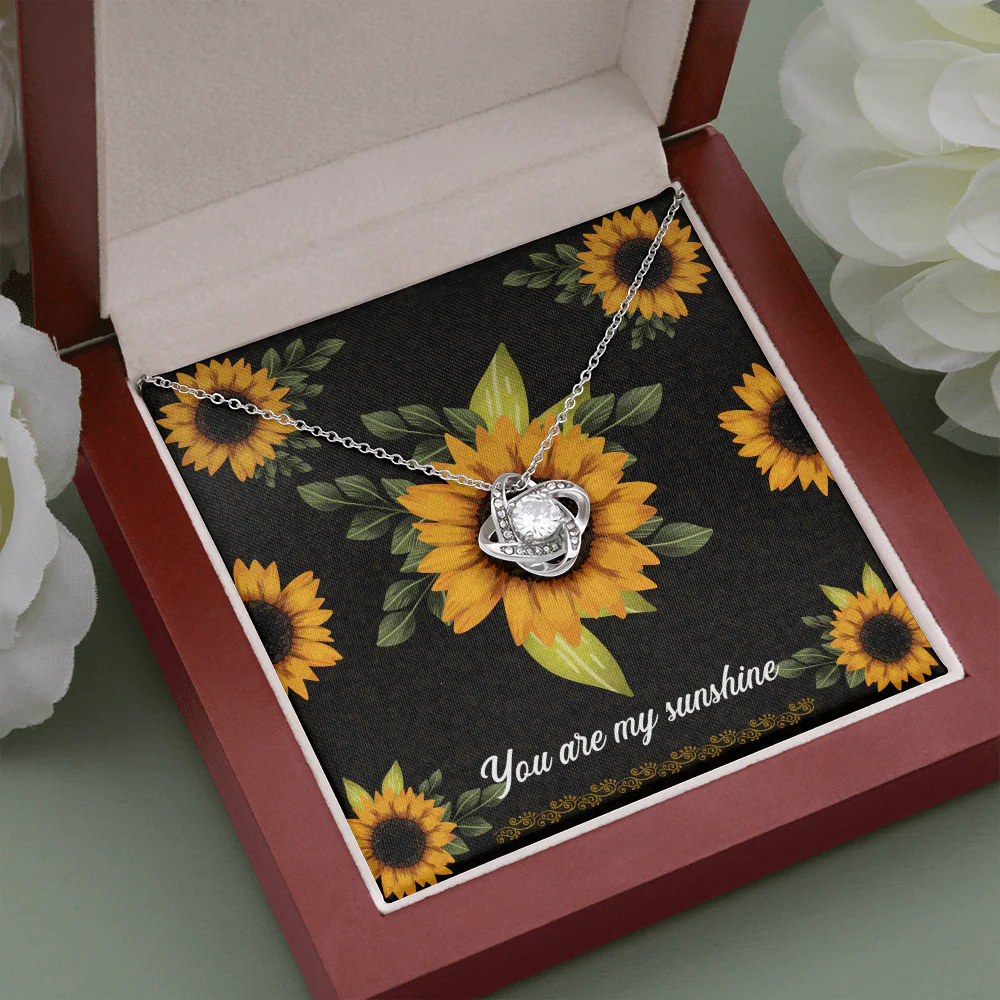 You Are My Sunshine White Gold Necklace - Image 5