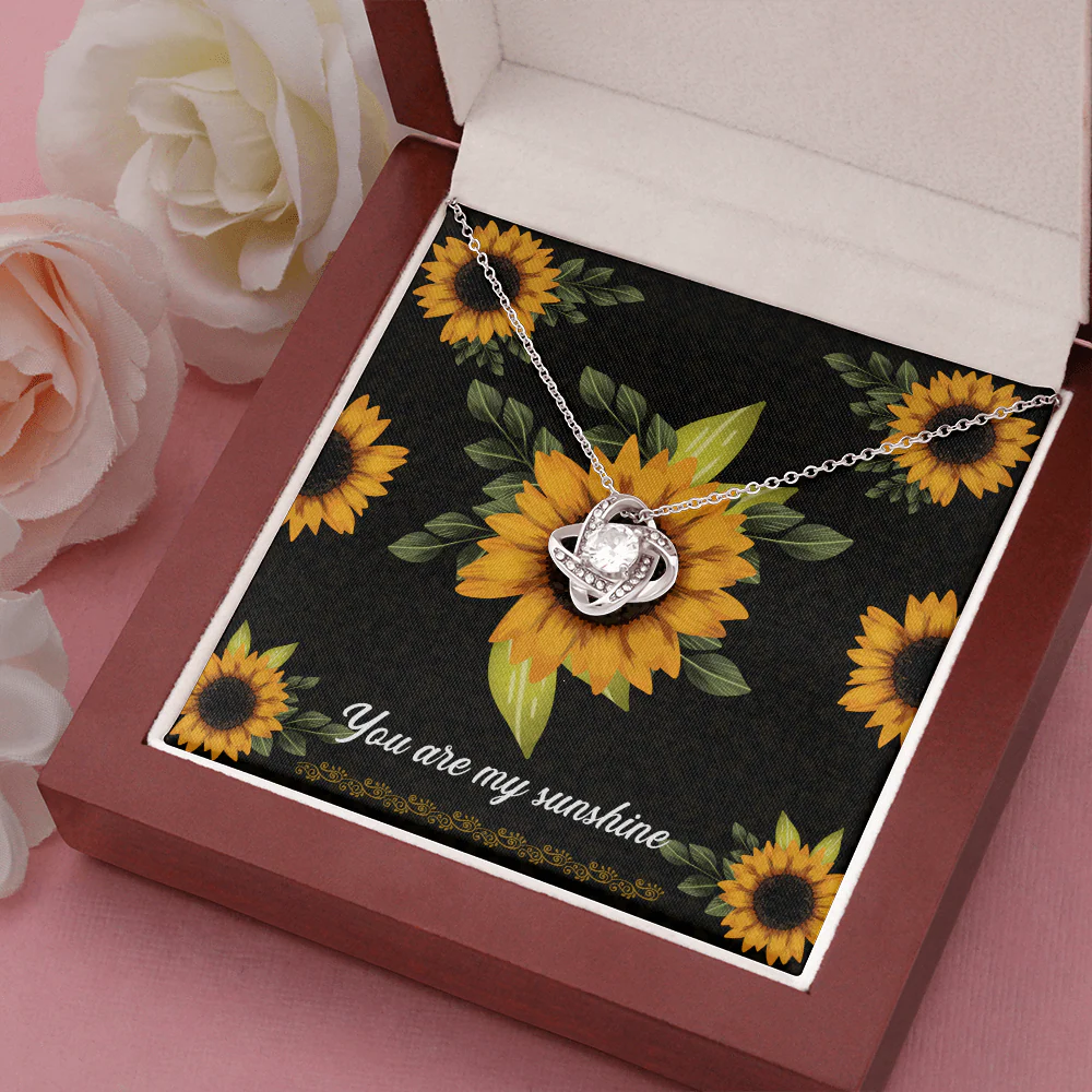 You Are My Sunshine White Gold Necklace - Image 6