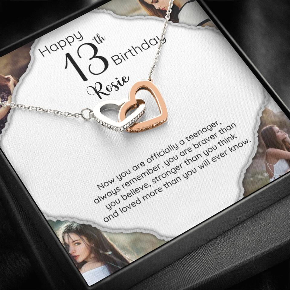 Now You Are Officially A Teenager - Personalized White Gold Necklace - 13th Birthday Gift For Her - Image 10