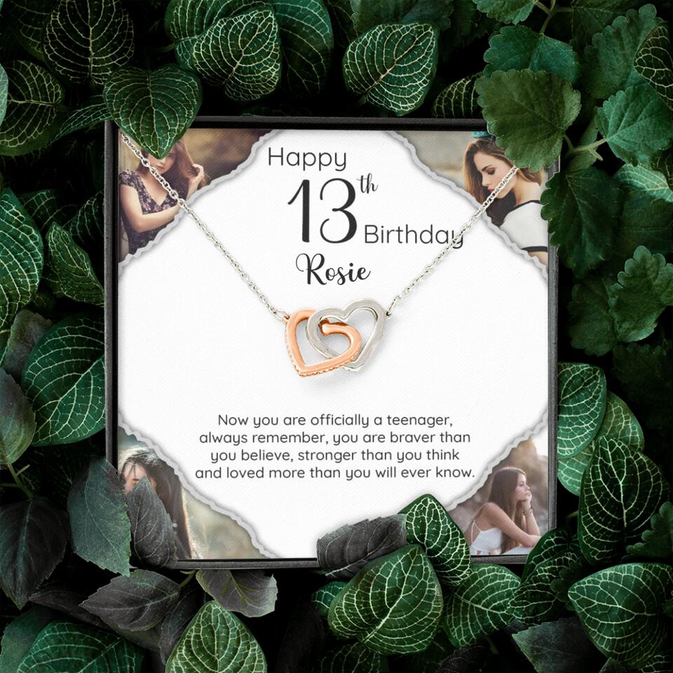 Now You Are Officially A Teenager - Personalized White Gold Necklace - 13th Birthday Gift For Her - Image 11