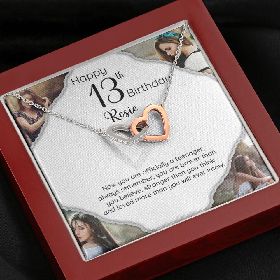 Now You Are Officially A Teenager - Personalized White Gold Necklace - 13th Birthday Gift For Her - Image 13