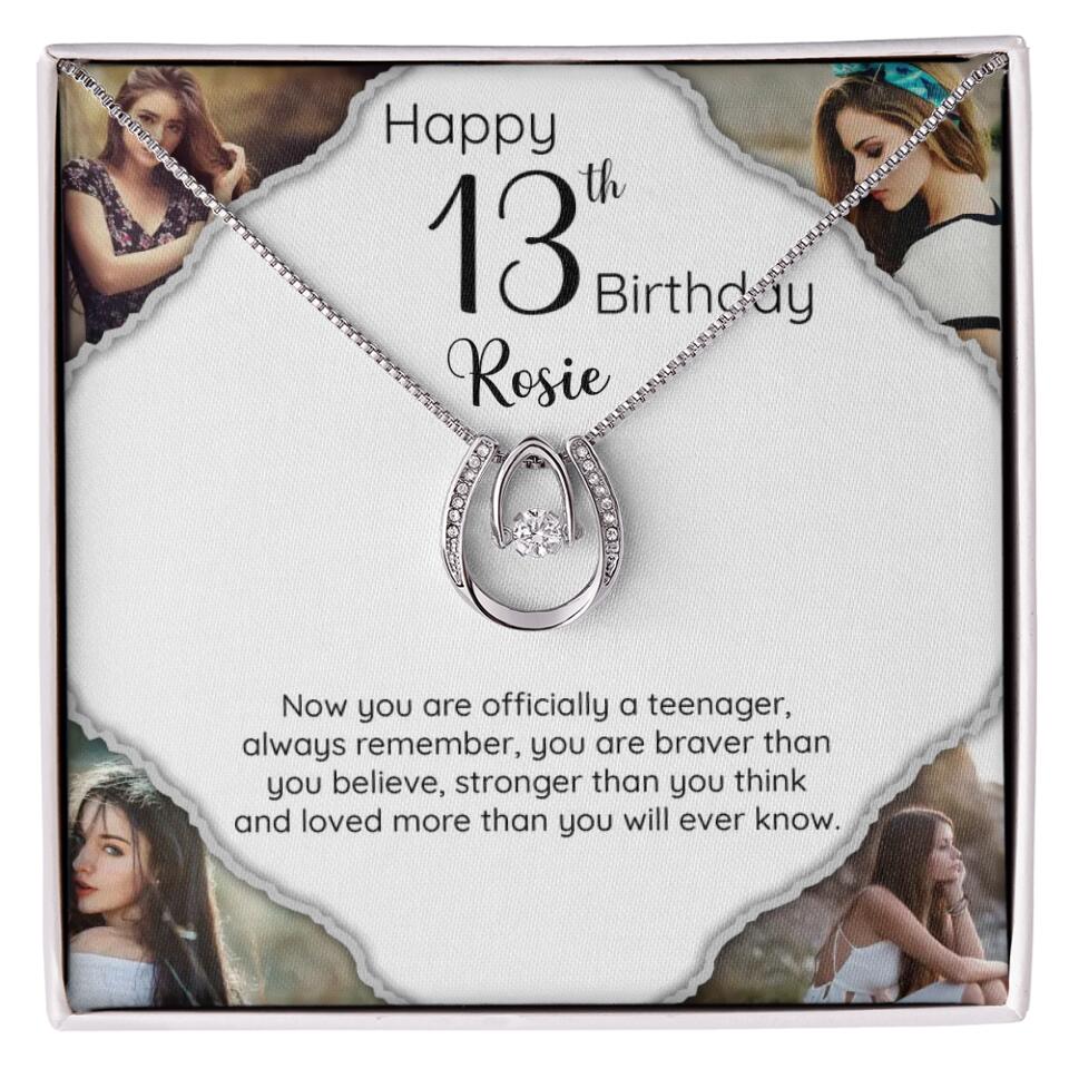 Now You Are Officially A Teenager - Personalized White Gold Necklace - 13th Birthday Gift For Her - Image 23