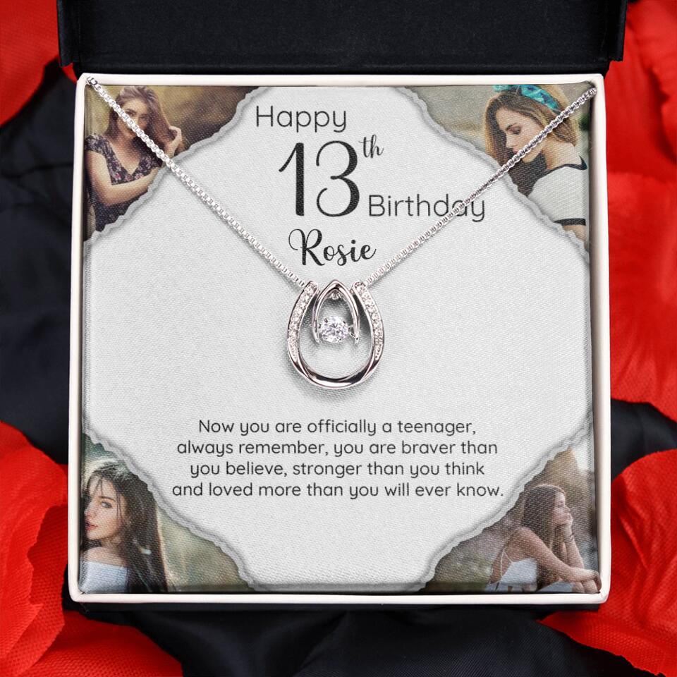 Now You Are Officially A Teenager - Personalized White Gold Necklace - 13th Birthday Gift For Her - Image 24