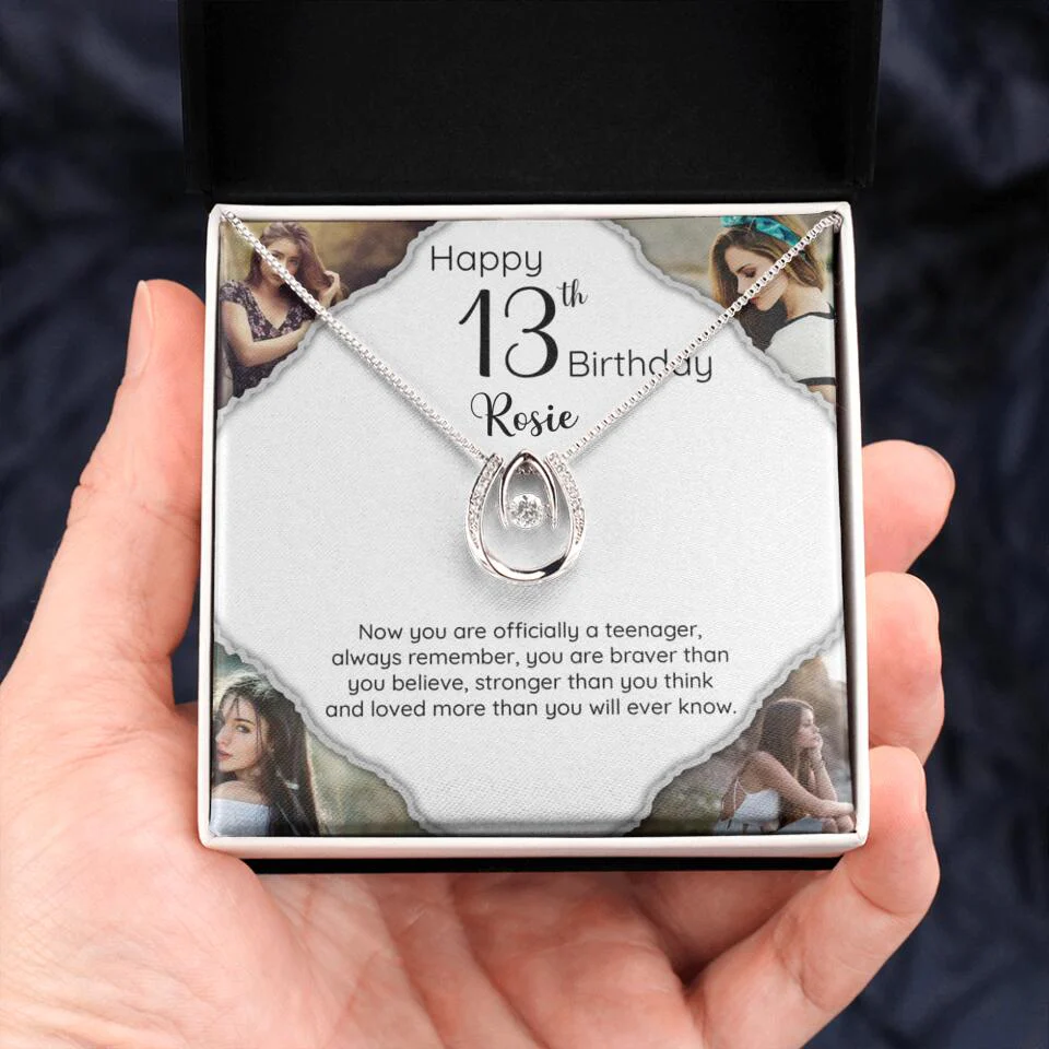 Now You Are Officially A Teenager - Personalized White Gold Necklace - 13th Birthday Gift For Her - Image 25