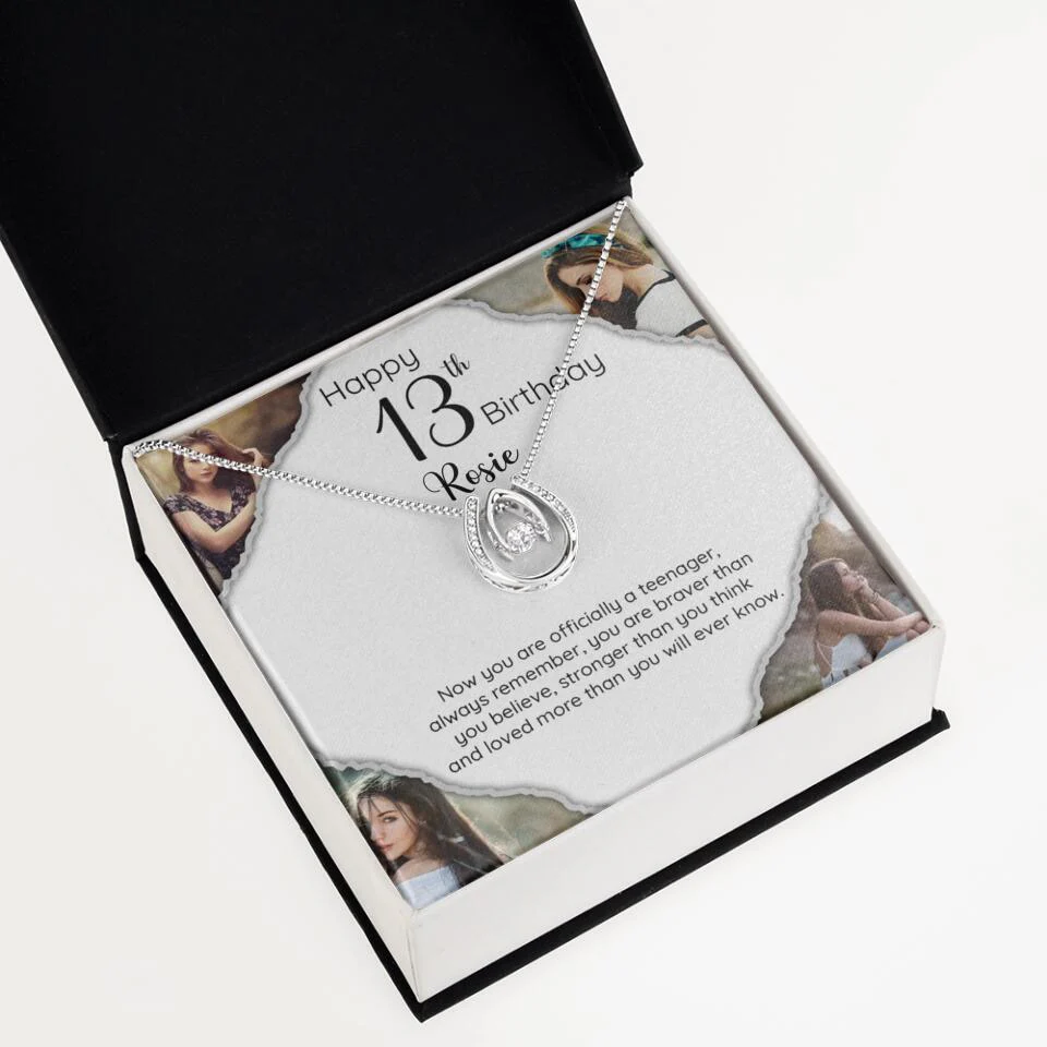 Now You Are Officially A Teenager - Personalized White Gold Necklace - 13th Birthday Gift For Her - Image 26