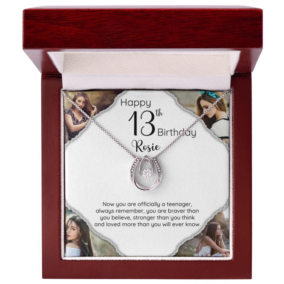 Now You Are Officially A Teenager - Personalized White Gold Necklace - 13th Birthday Gift For Her - Image 27