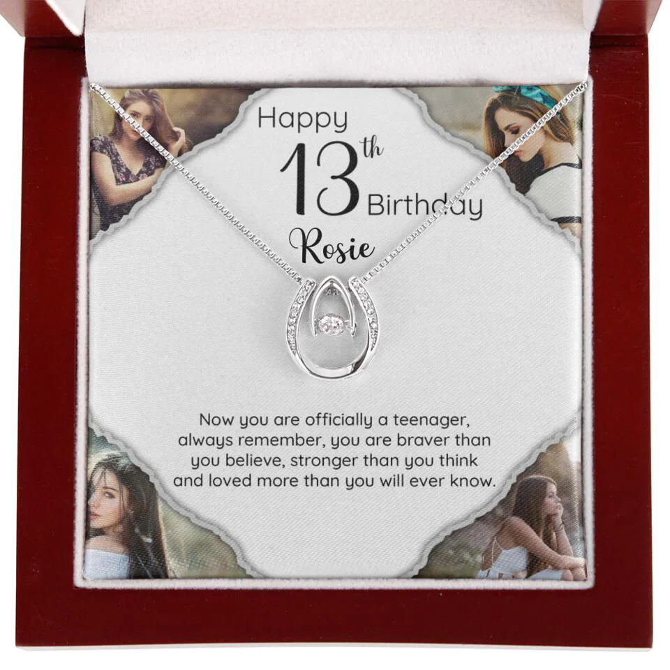Now You Are Officially A Teenager - Personalized White Gold Necklace - 13th Birthday Gift For Her - Image 28