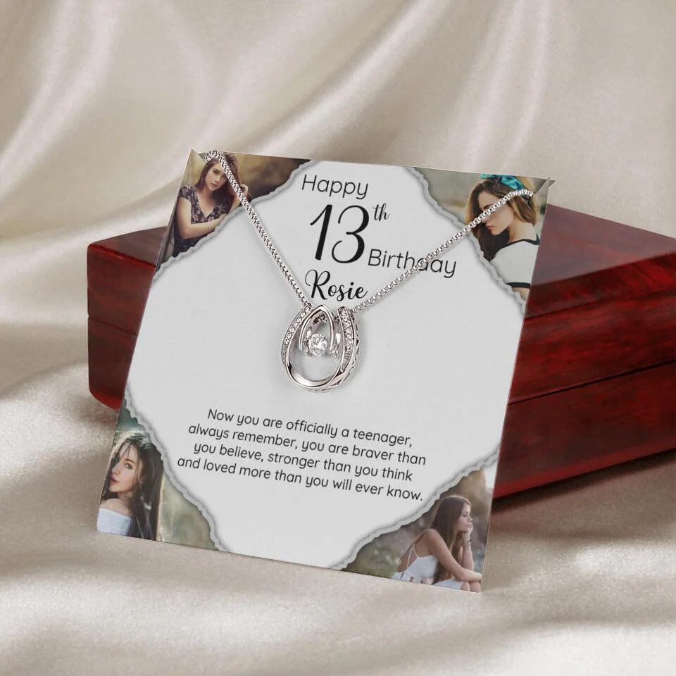 Now You Are Officially A Teenager - Personalized White Gold Necklace - 13th Birthday Gift For Her - Image 29