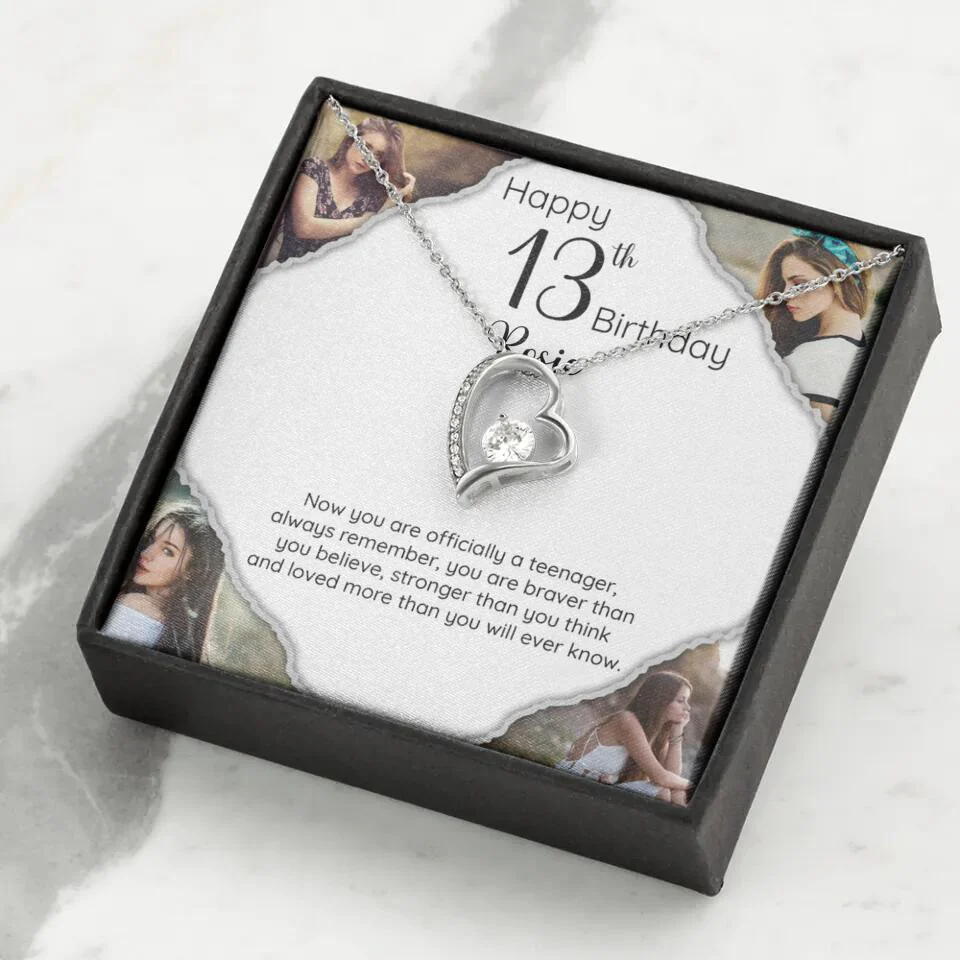 Now You Are Officially A Teenager - Personalized White Gold Necklace - 13th Birthday Gift For Her - Image 35