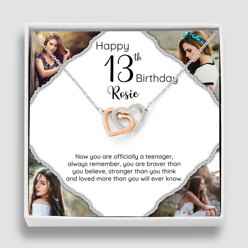 Now You Are Officially A Teenager - Personalized White Gold Necklace - 13th Birthday Gift For Her - Image 8