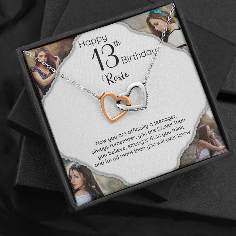 Now You Are Officially A Teenager - Personalized White Gold Necklace - 13th Birthday Gift For Her - Image 9