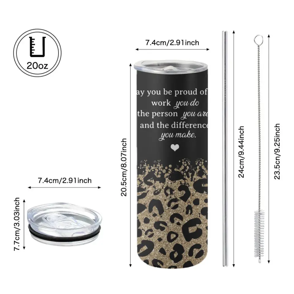 You Be Proud Of The Work Personalized Skinny Tumbler - Image 7