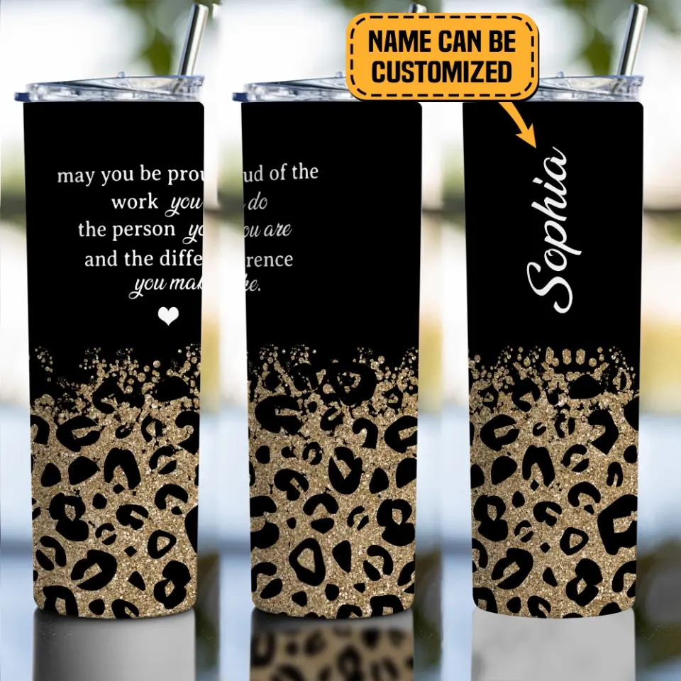 You Be Proud Of The Work Personalized Skinny Tumbler - Image 8