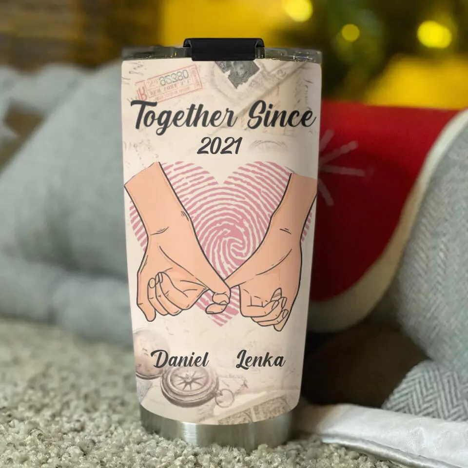 Personalized Valentine Gifts - You Complete Me Personalized 20oz Stainless Tumbler - Image 4