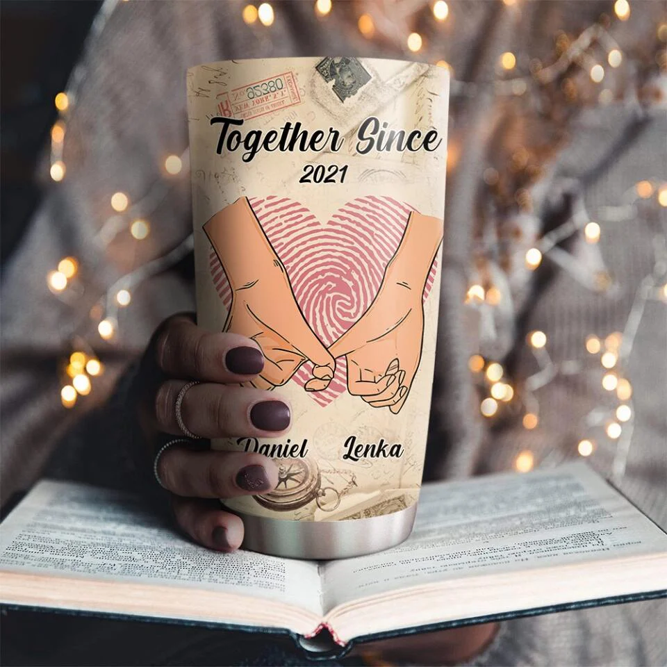 Personalized Valentine Gifts - You Complete Me Personalized 20oz Stainless Tumbler - Image 7