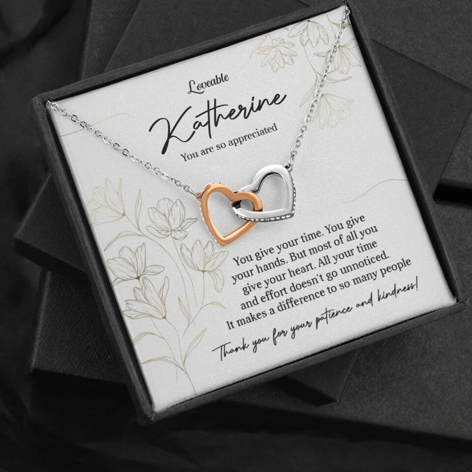 You Give Your Time, You Give Your Hands - Custom Necklace - Thank You Gift for Teacher or Mentor - Image 11