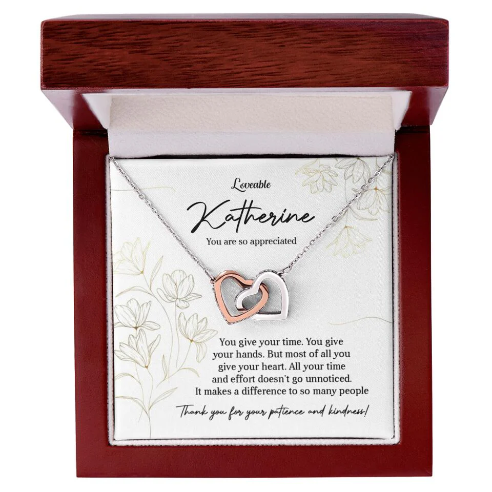 You Give Your Time, You Give Your Hands - Custom Necklace - Thank You Gift for Teacher or Mentor - Image 14