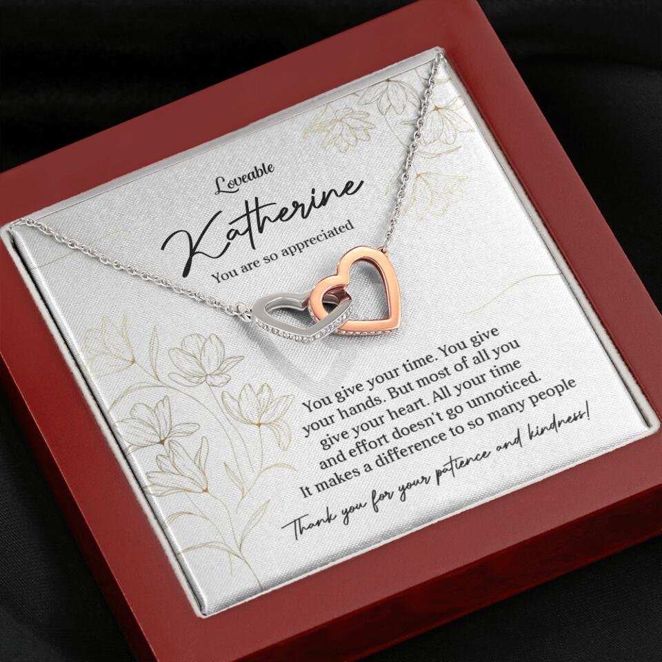 You Give Your Time, You Give Your Hands - Custom Necklace - Thank You Gift for Teacher or Mentor - Image 15