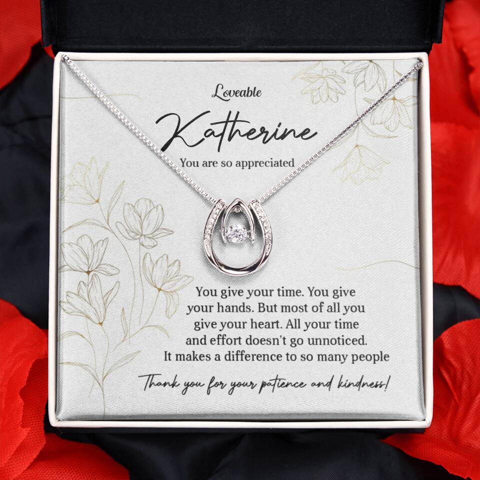 You Give Your Time, You Give Your Hands - Custom Necklace - Thank You Gift for Teacher or Mentor - Image 17