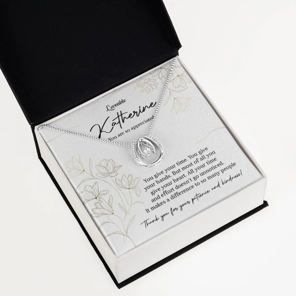 You Give Your Time, You Give Your Hands - Custom Necklace - Thank You Gift for Teacher or Mentor - Image 18