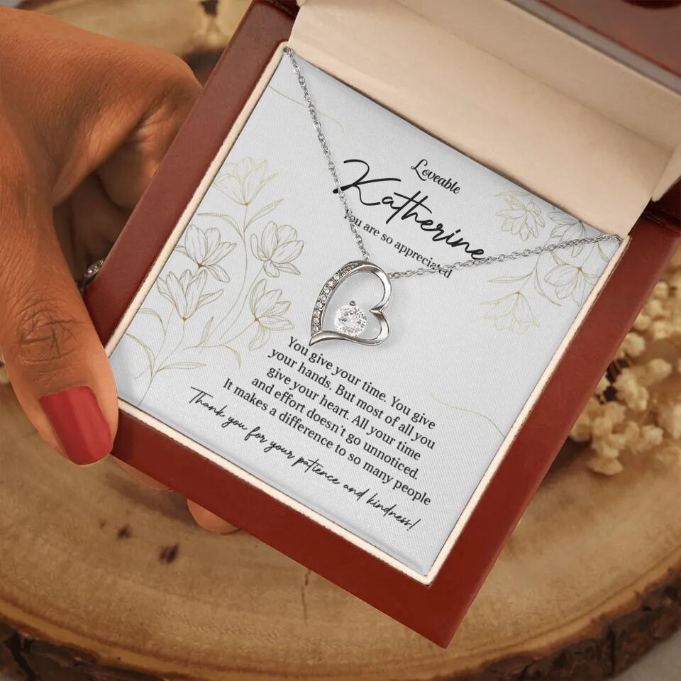 You Give Your Time, You Give Your Hands - Custom Necklace - Thank You Gift for Teacher or Mentor - Image 33