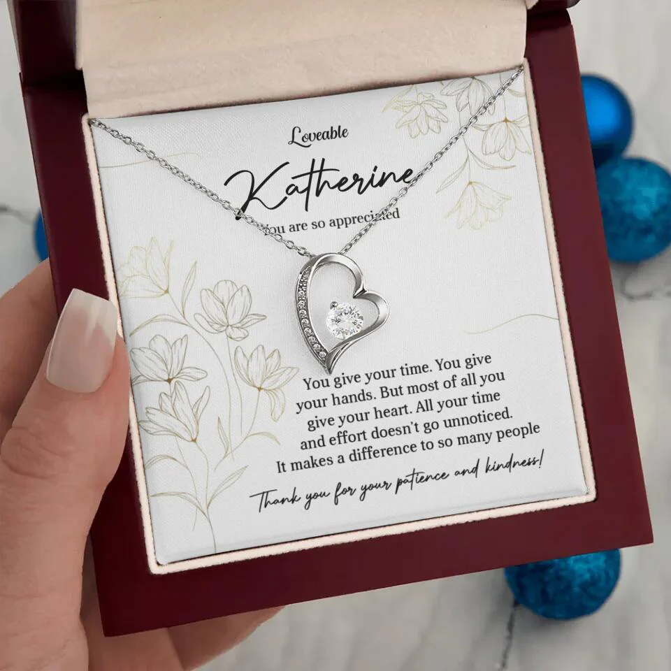 You Give Your Time, You Give Your Hands - Custom Necklace - Thank You Gift for Teacher or Mentor - Image 34
