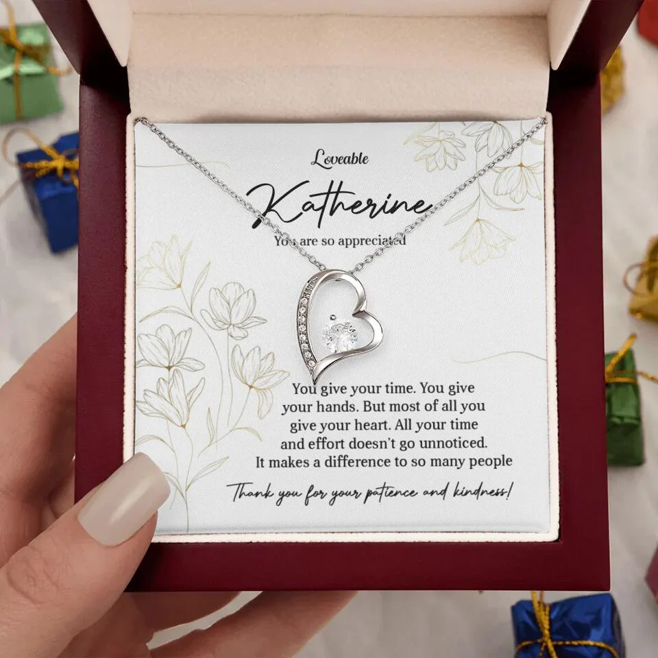 You Give Your Time, You Give Your Hands - Custom Necklace - Thank You Gift for Teacher or Mentor - Image 35