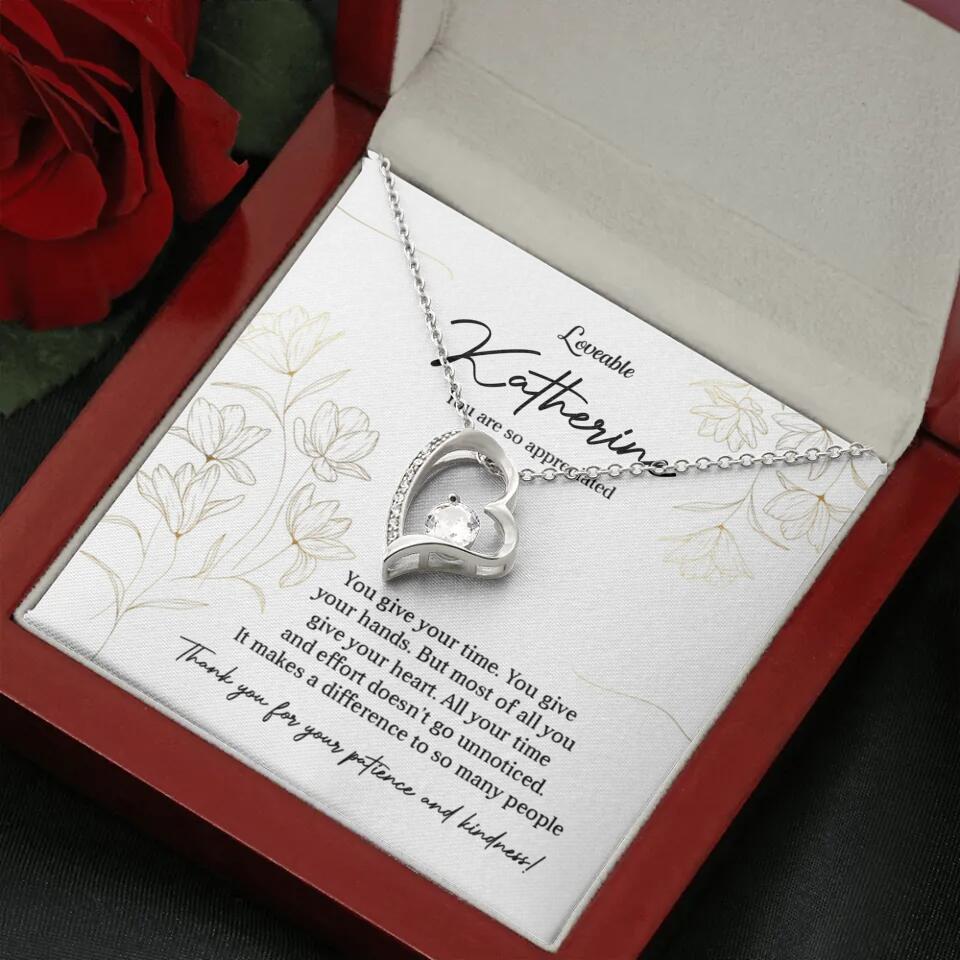 You Give Your Time, You Give Your Hands - Custom Necklace - Thank You Gift for Teacher or Mentor - Image 41