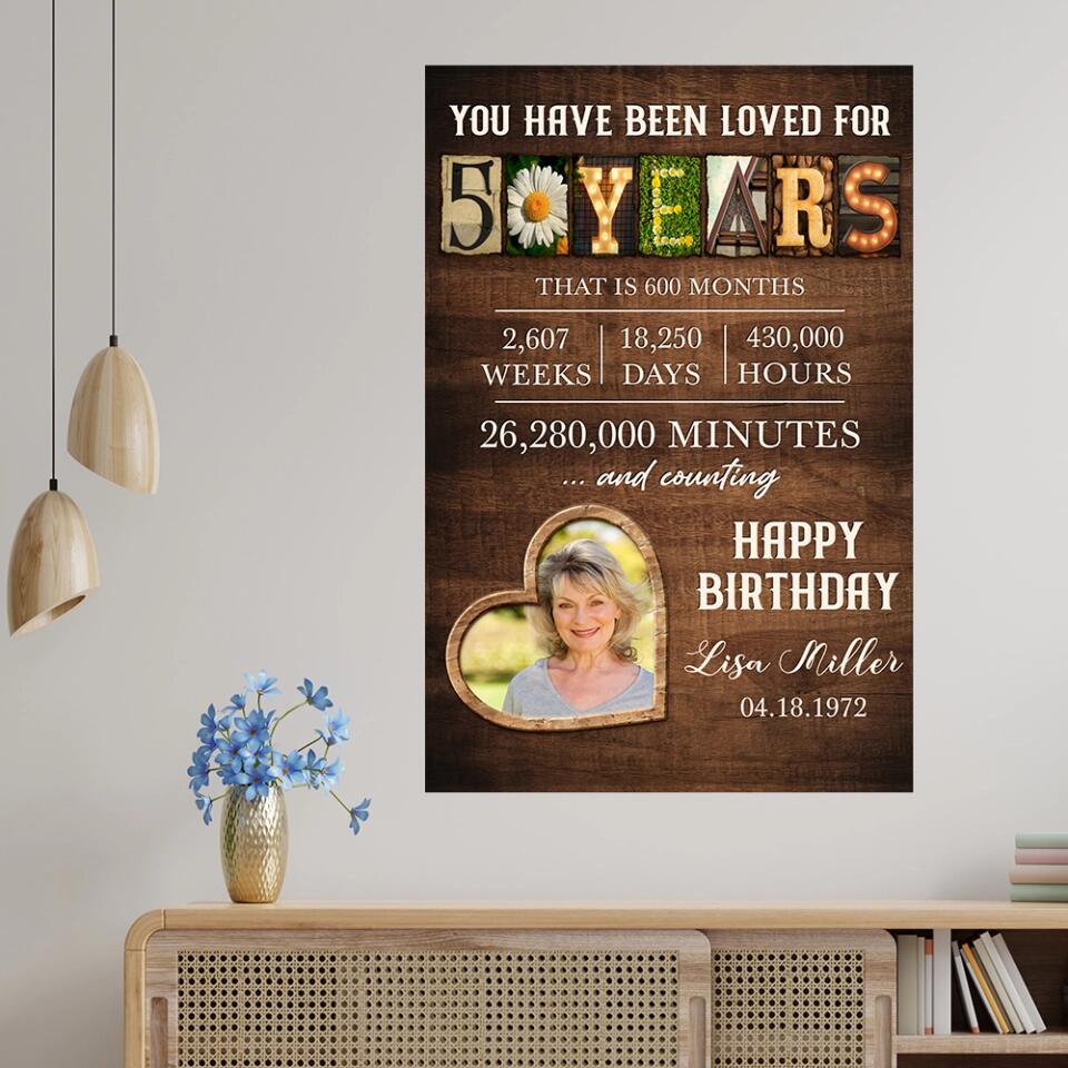You Have Been Loved For 50 Years Custom Canvas Poster Happy Birthday Grandma Gifts - Image 12