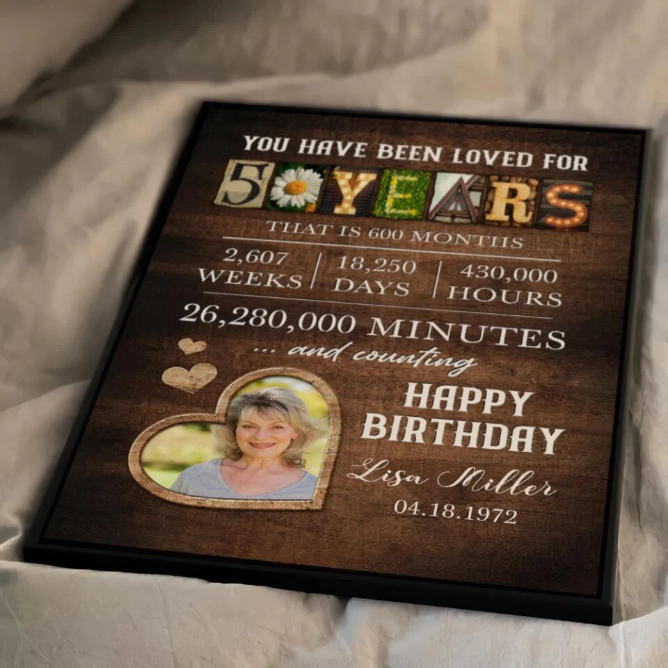 You Have Been Loved For 50 Years Custom Canvas Poster Happy Birthday Grandma Gifts - Image 14