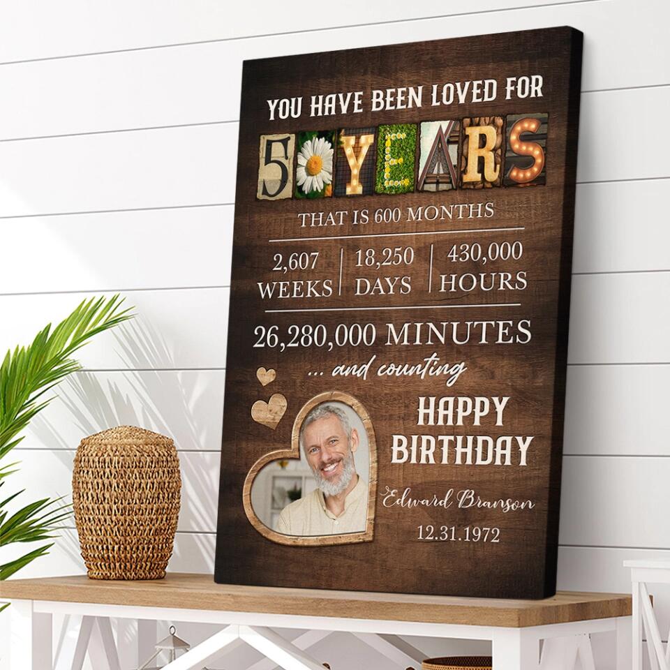 You Have Been Loved For 50 Years Custom Canvas Poster Happy Birthday Grandma Gifts - Image 5