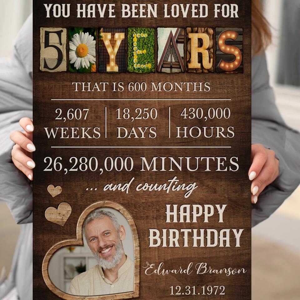 You Have Been Loved For 50 Years Custom Canvas Poster Happy Birthday Grandma Gifts - Image 6