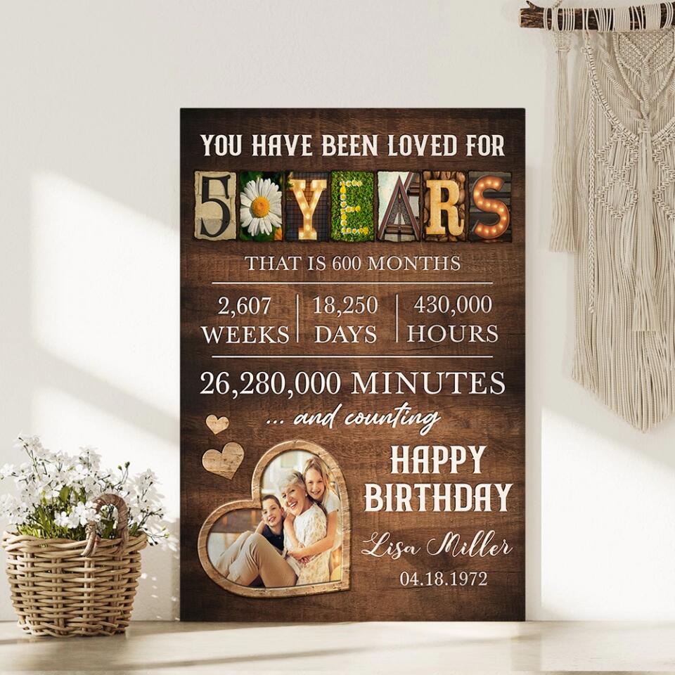 You Have Been Loved For 50 Years Custom Canvas Poster Happy Birthday Grandma Gifts - Image 8