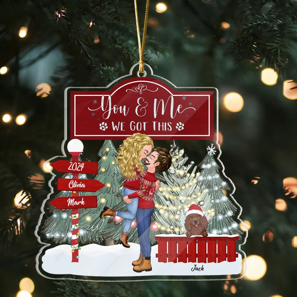 You & Me We Got This - Personalized Acrylic Ornament - Gift For Couple Dog Lovers - Image 3