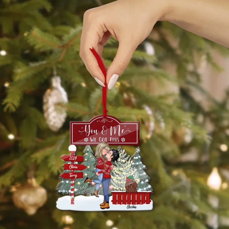 You & Me We Got This - Personalized Acrylic Ornament - Gift For Couple Dog Lovers - Image 5