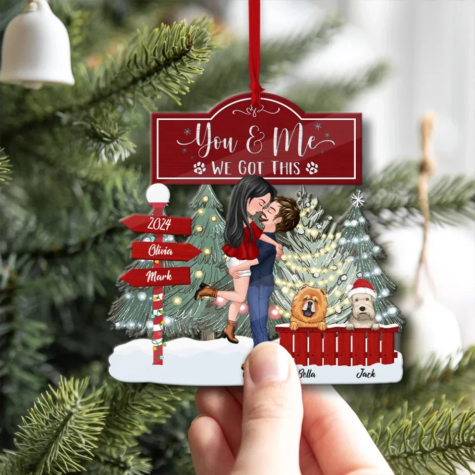 You & Me We Got This - Personalized Acrylic Ornament - Gift For Couple Dog Lovers - Image 6