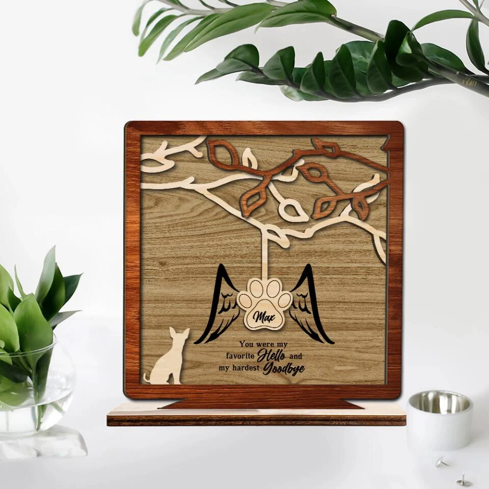 You Were My Favorite Hello And My Hardest Goodbye - Custom Cat/Dog Breed Wooden Plaque - Best Gift For Pet Lovers For Cat/Dog Lovers - Cat/Dog Memorial Gifts Gifts Losing Pet - 302ICNLNWP133 - Image 5