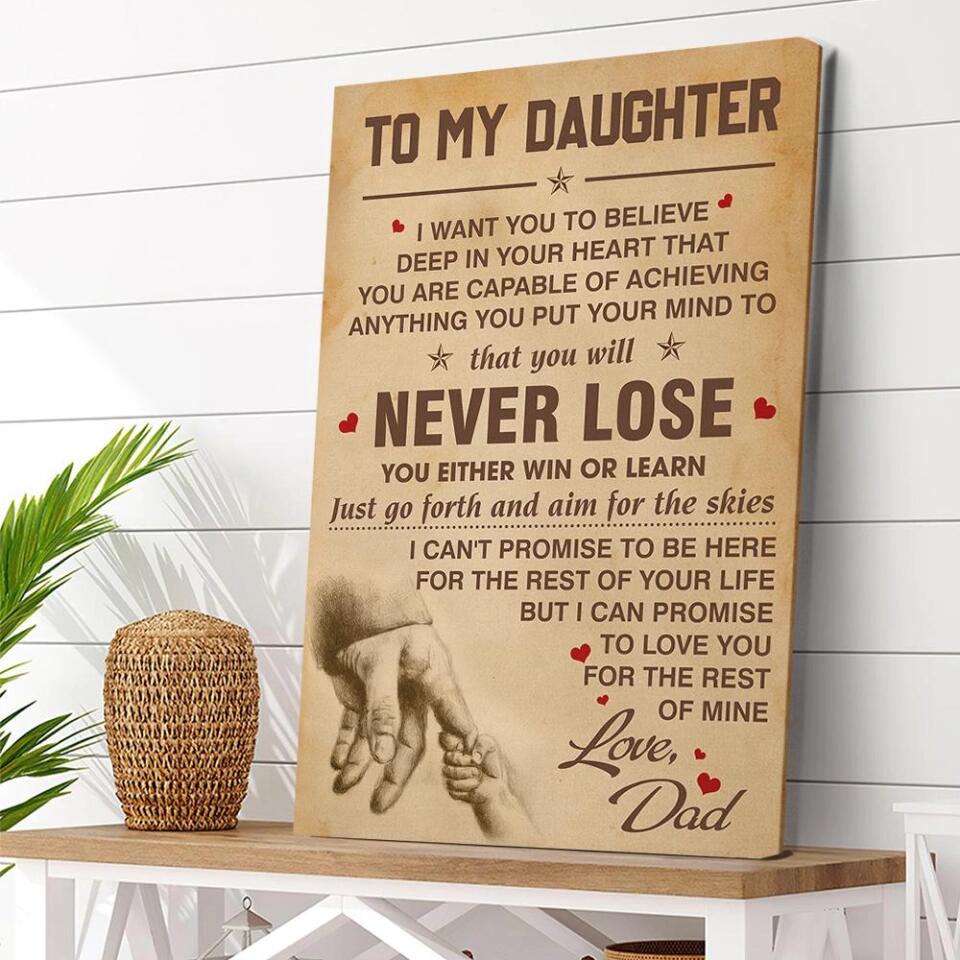 You Will Never Lose Custom Canvas Poster Birthday Gift For Daughter For Son - Image 6